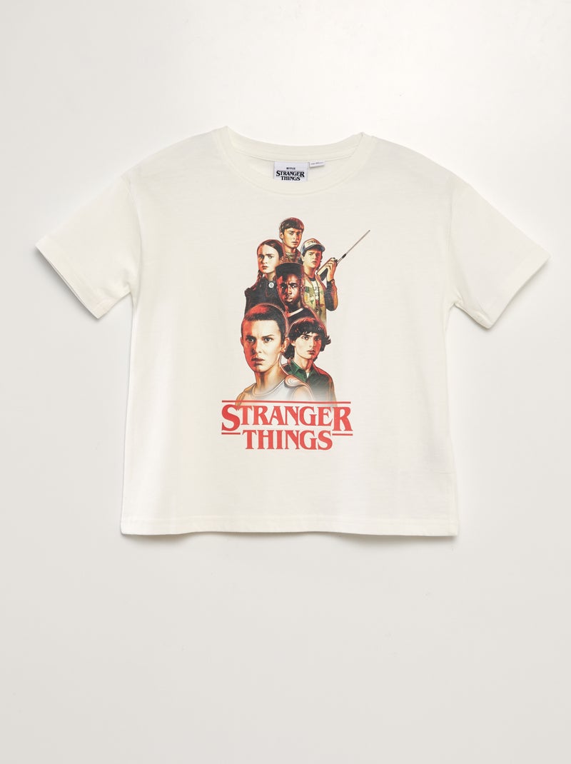 T-shirt 'Stranger Things' blanc - Kiabi