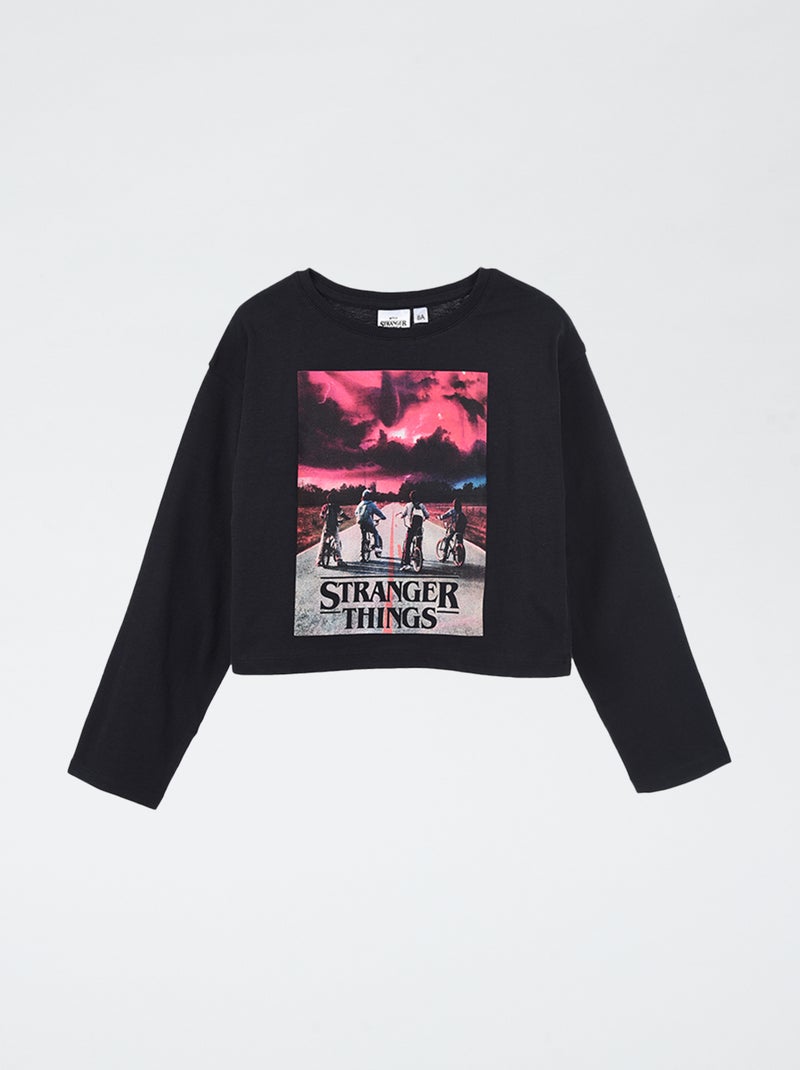 T-shirt 'Stranger Things' Zwart - Kiabi
