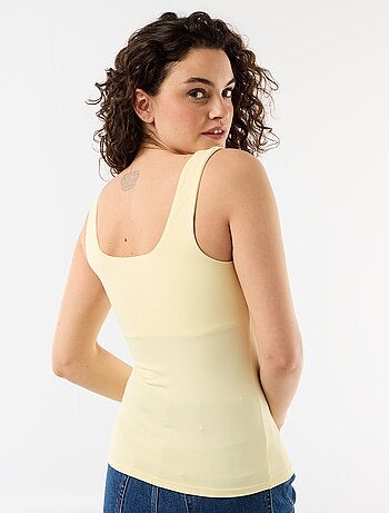 T-shirt stretch à col carré