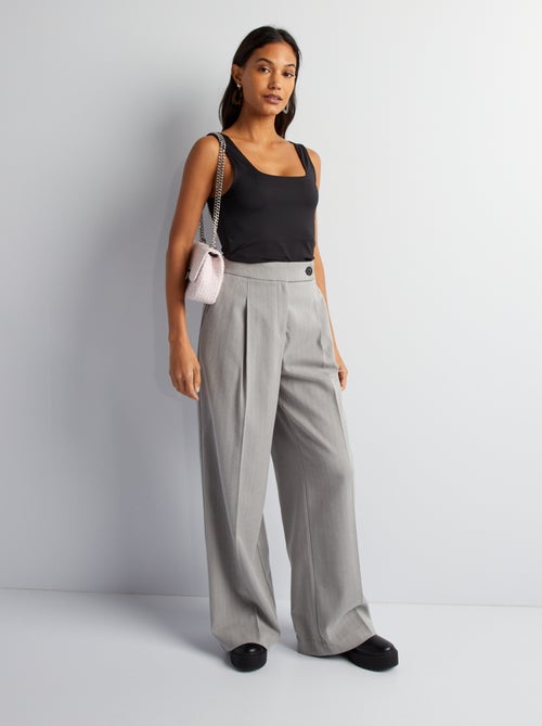 T-shirt stretch à col carré - Kiabi