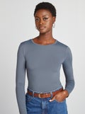 T-shirt stretch à manches longues Gris - Kiabi