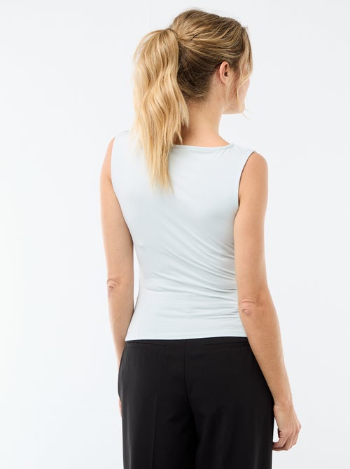 T-shirt stretch avec bijou doré - Kiabi