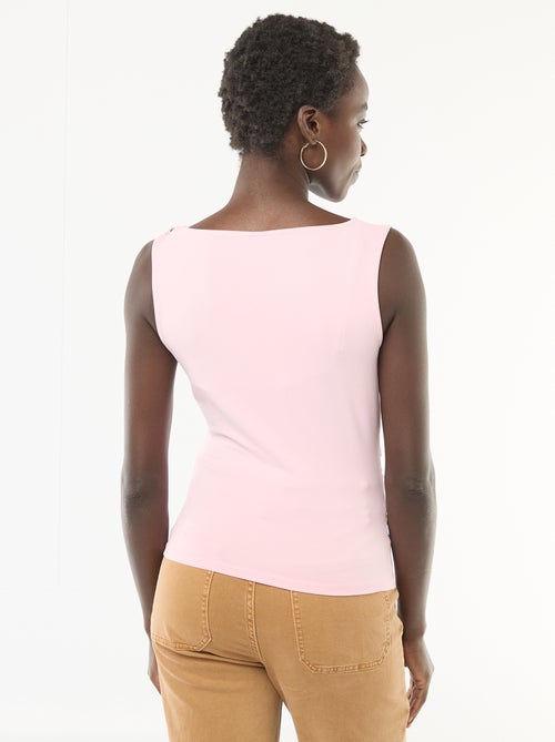 T-shirt stretch avec bijou doré - Kiabi