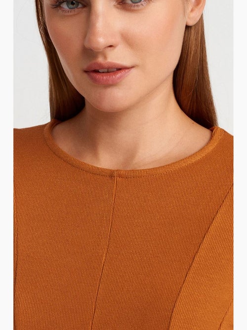T-shirt structuur peplum lange mouwen dilvin - Kiabi T-shirt structuur peplum lange mouwen dilvin - Kiabi