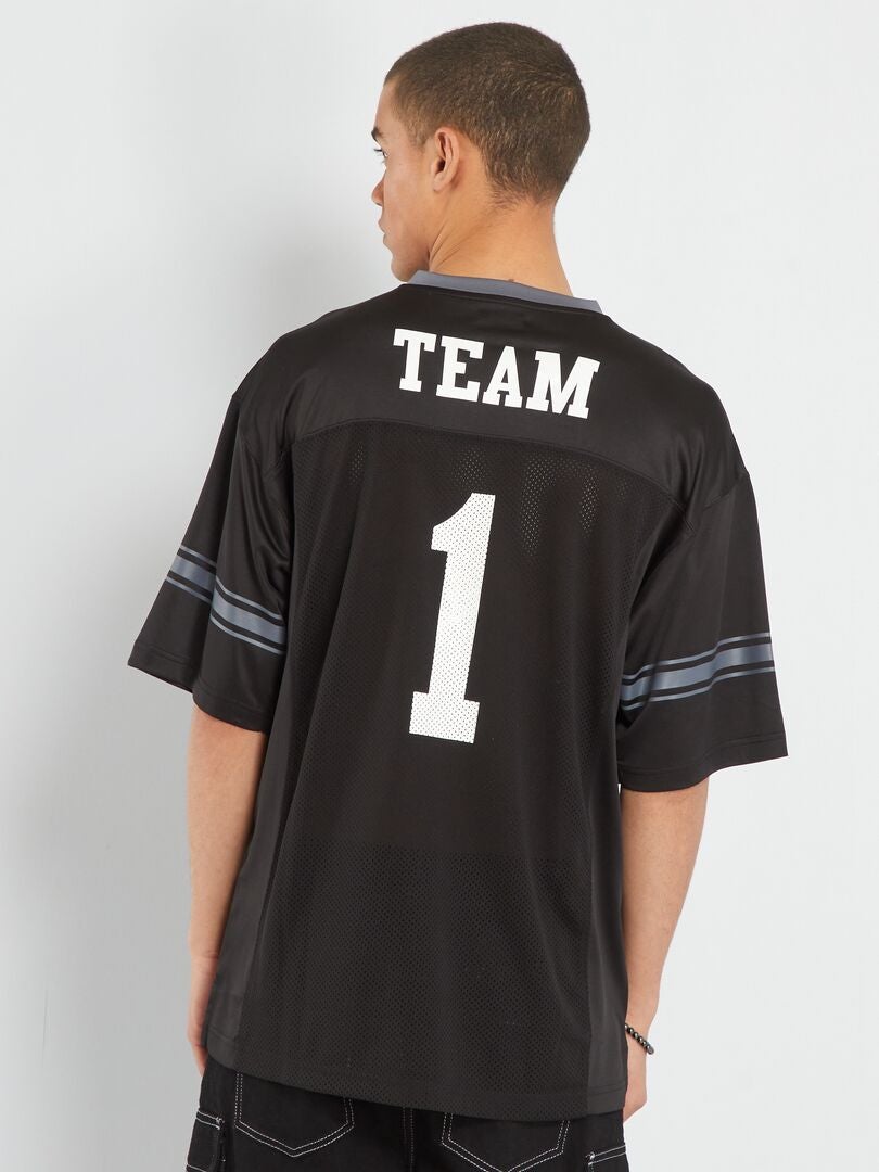 T-shirt style football américain noir - Kiabi
