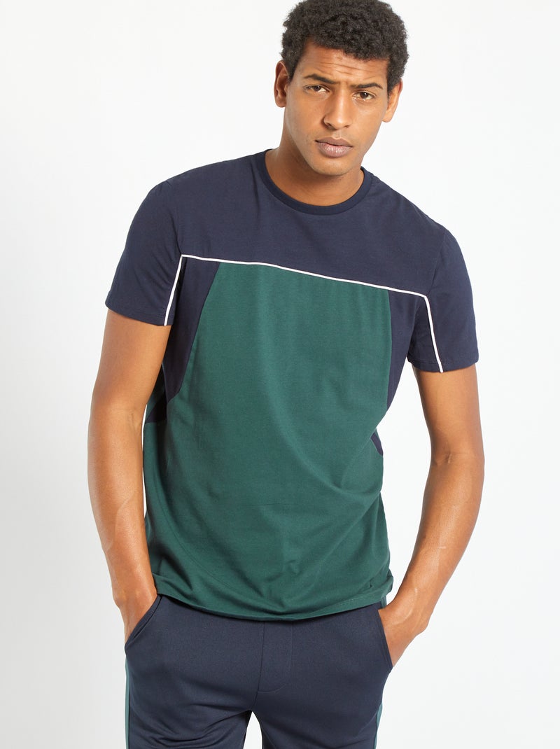 T-shirt style retro bleu - Kiabi