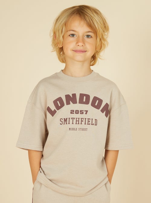 T-shirt style universitaire manches courtes - Kiabi
