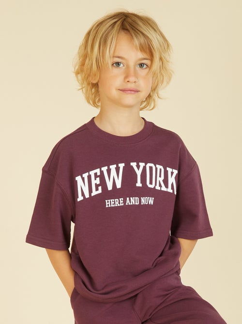 T-shirt style universitaire manches courtes - Kiabi