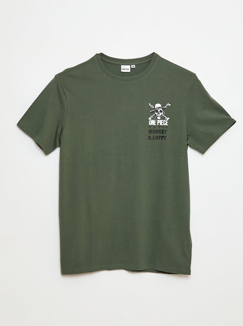 T-shirt 'Sun city' 'One piece' en coton Vert - Kiabi