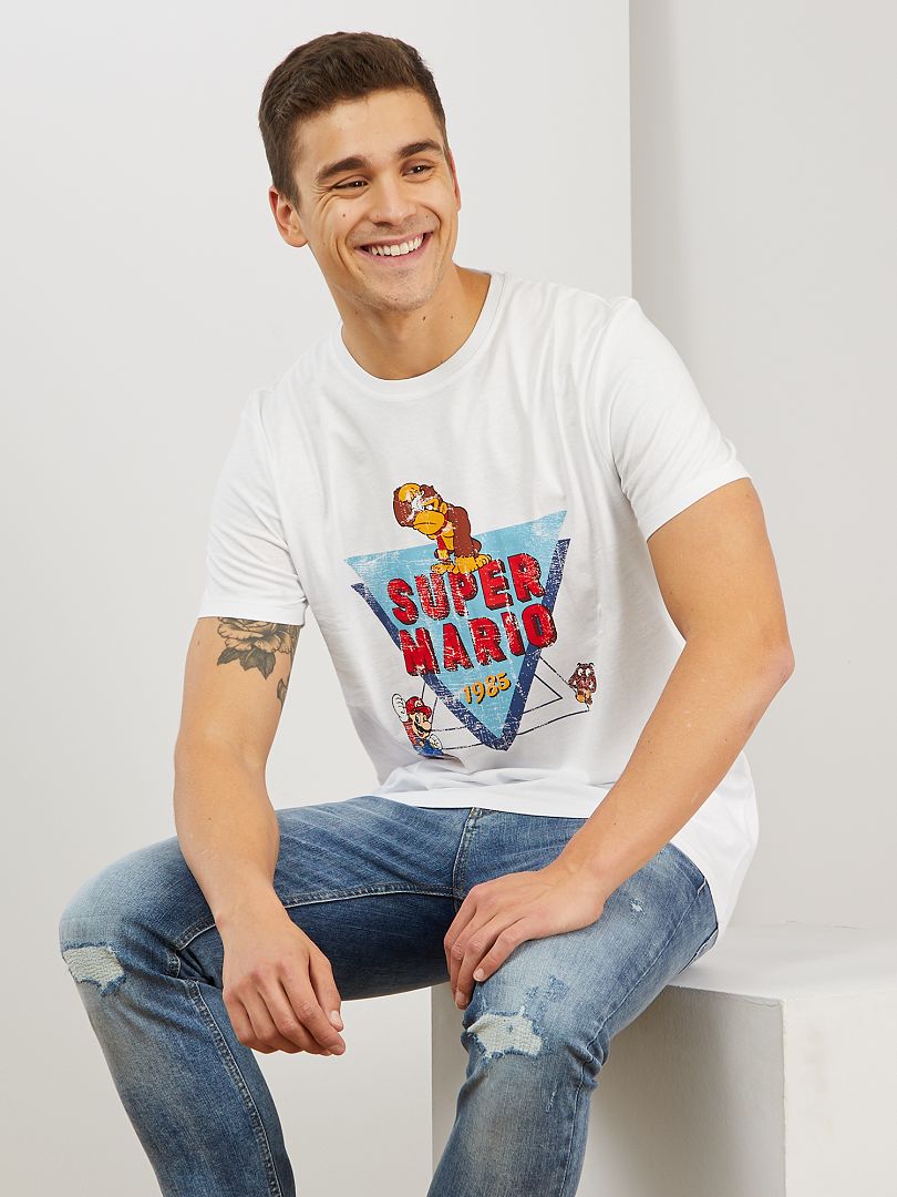 T-shirt 'Super Mario' wit - Kiabi