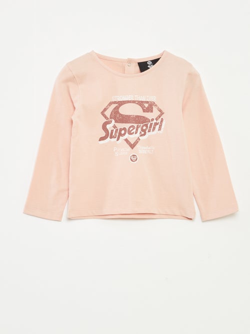 T-shirt 'Supergirl' 'DC Comics' à manches longues - Kiabi
