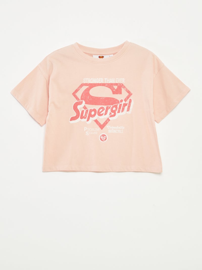 T-shirt 'Superman' 'DC Comics' à manches courtes imprimé recto/verso Rose - Kiabi