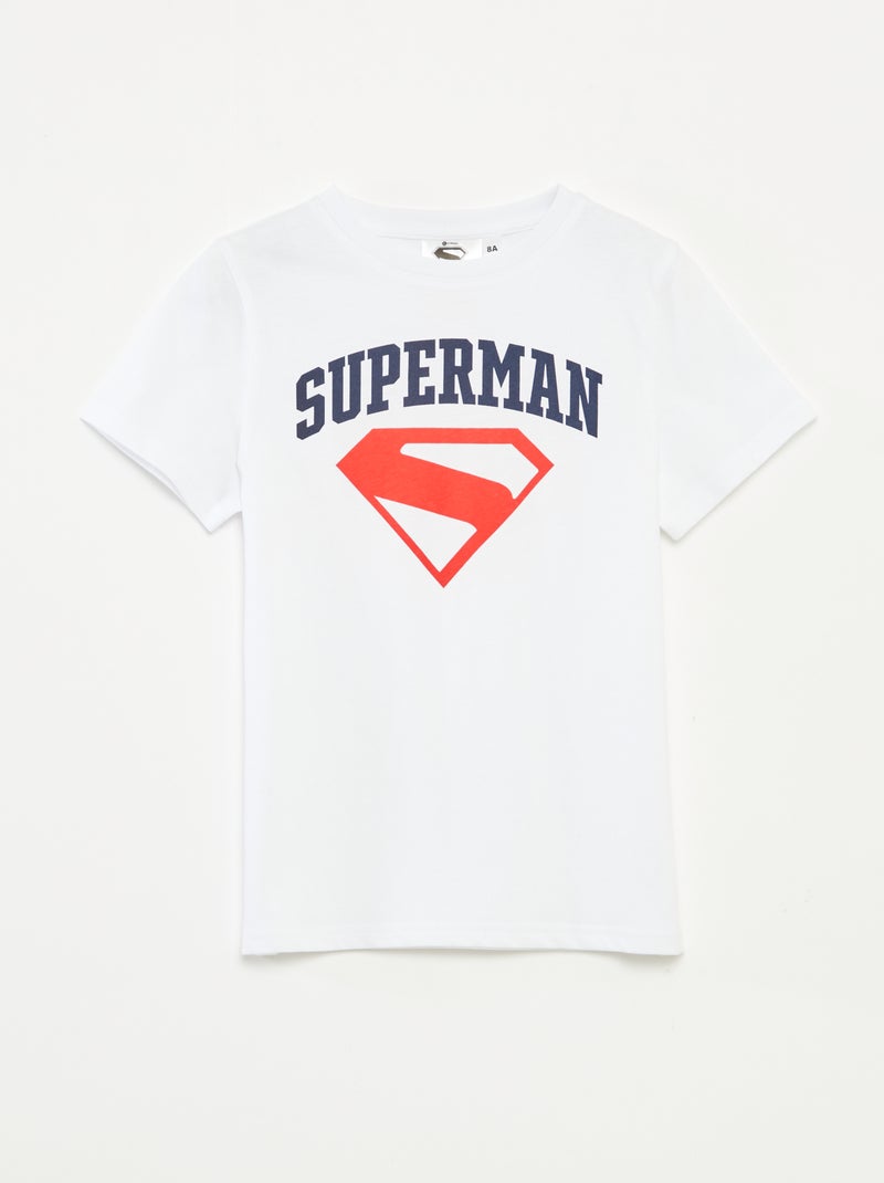 T-shirt 'Superman' 'DC Comics' manches courtes Blanc - Kiabi