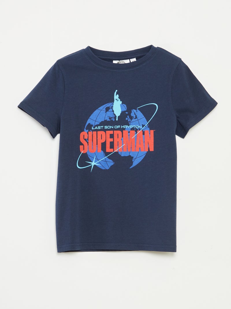 T-shirt 'Superman' 'DC Comics' manches courtes Noir - Kiabi