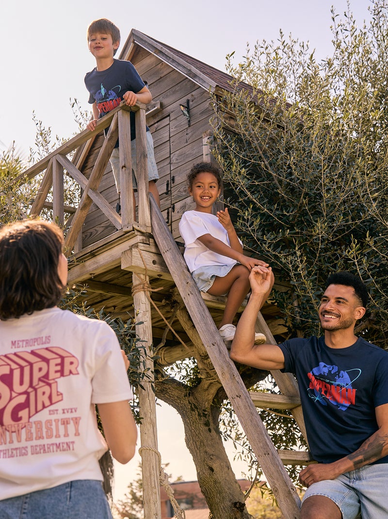T-shirt 'Superman' 'DC Comics' manches courtes Noir - Kiabi