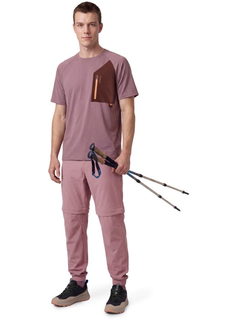 T-shirt technique randonnée homme homme waterton Rose - Kiabi