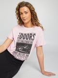 T-shirt 'The Doors' manches courtes ROSE - Kiabi