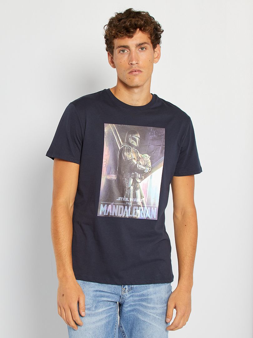 T-shirt 'The Mandalorian' bleu marine - Kiabi
