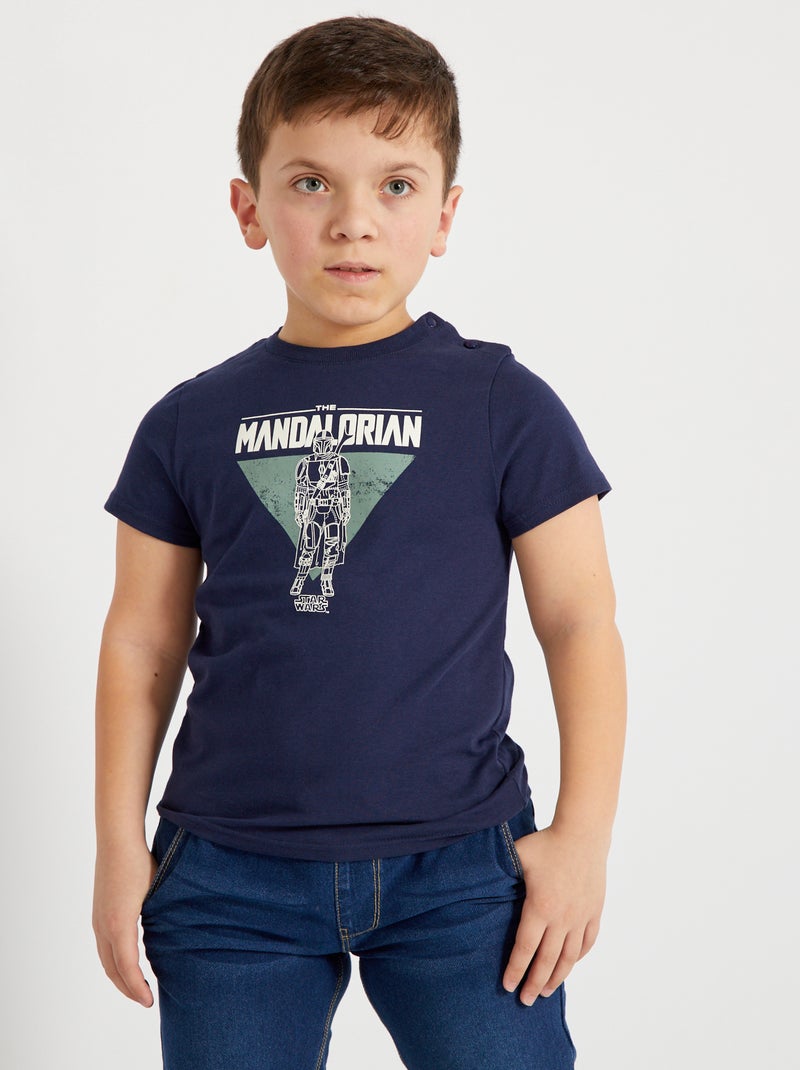 T-shirt 'The Mandalorian' 'Star Wars' BLAUW - Kiabi