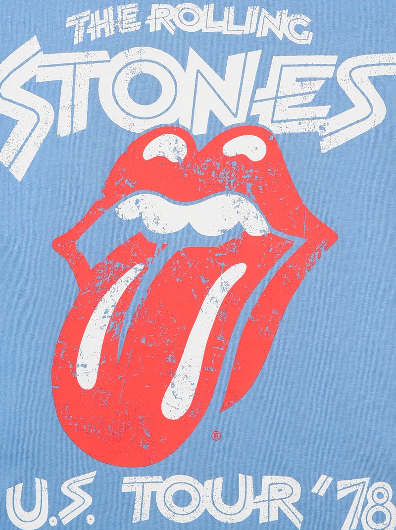 T-shirt 'The Rolling Stone' met korte mouwen Blauw - Kiabi