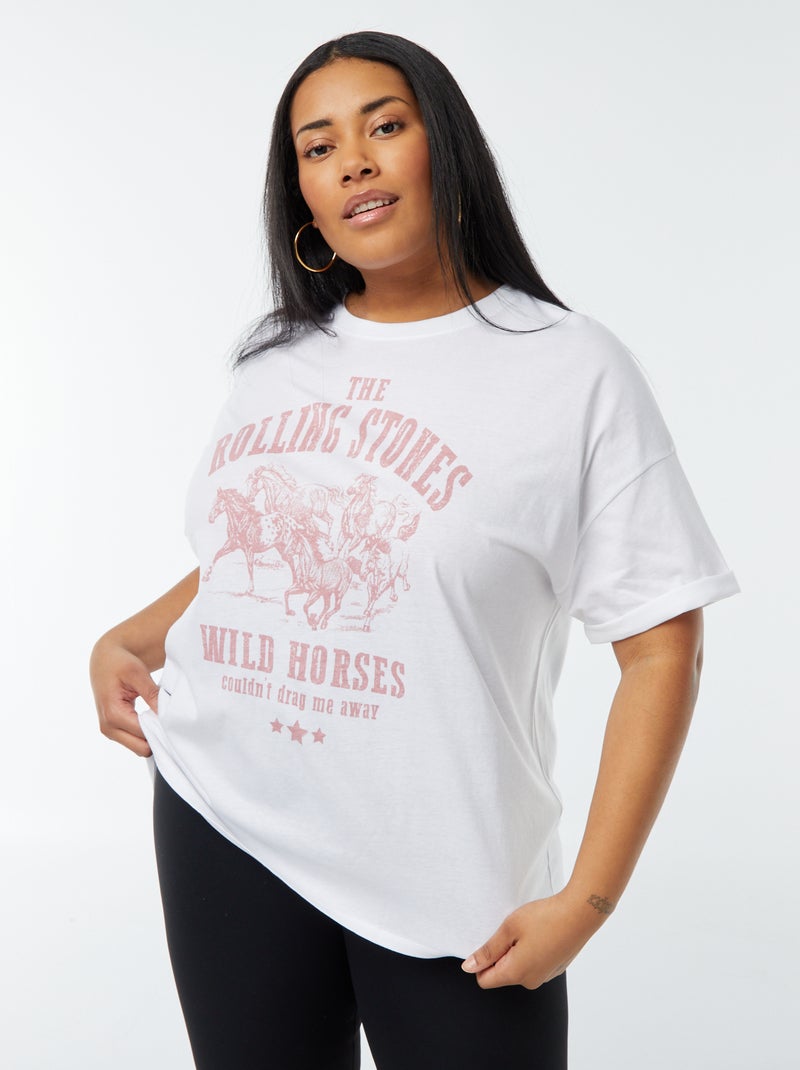 T-shirt 'The Rolling Stones' manches courtes BLANC - Kiabi
