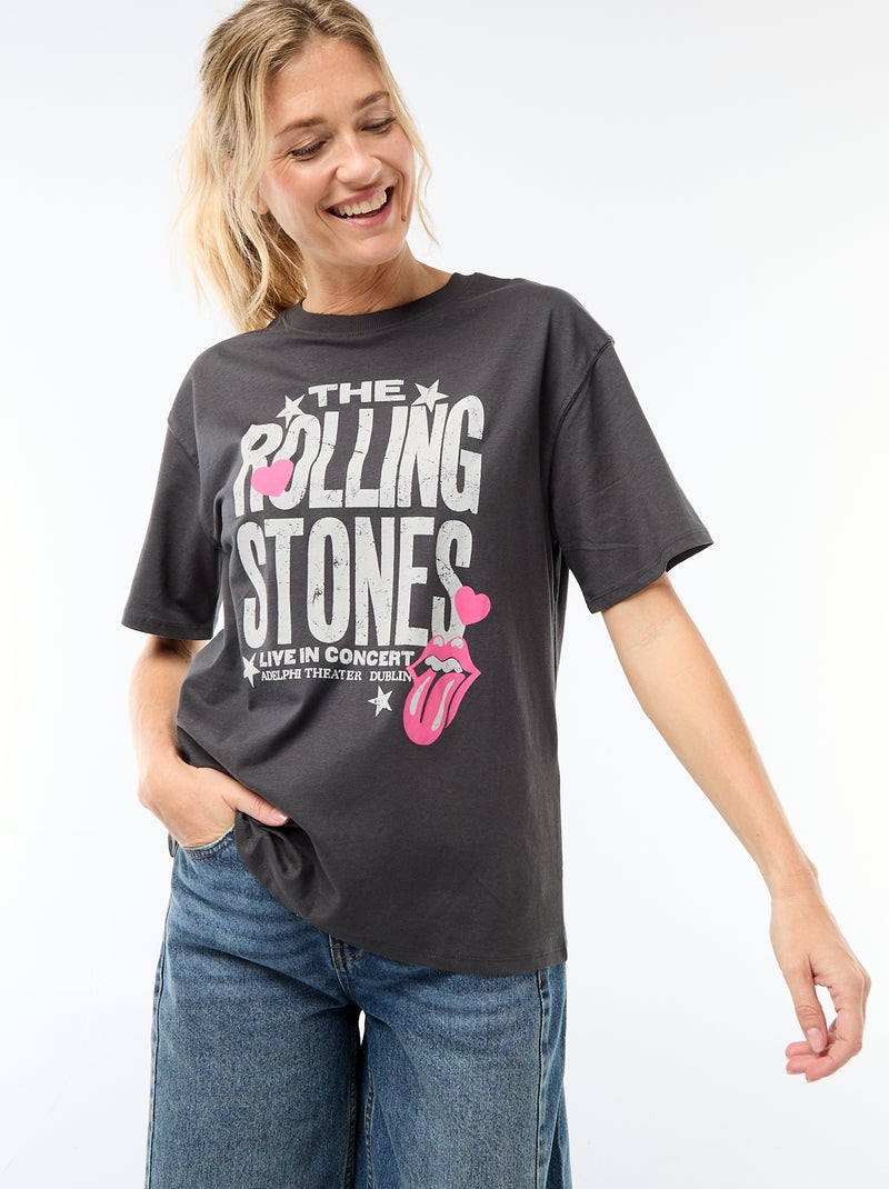 T-shirt 'The Rolling Stones' Zwart - Kiabi