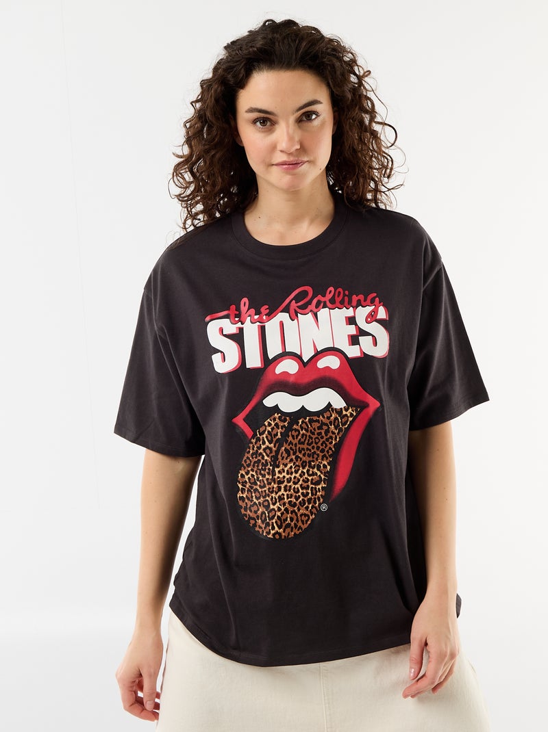 T-shirt 'The Rolling Stones' Zwart - Kiabi