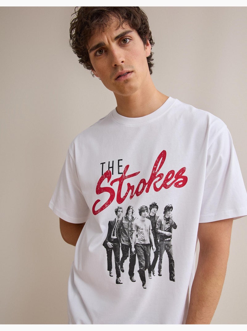 T-shirt The Strokes, MO Fashion Blanc - Kiabi