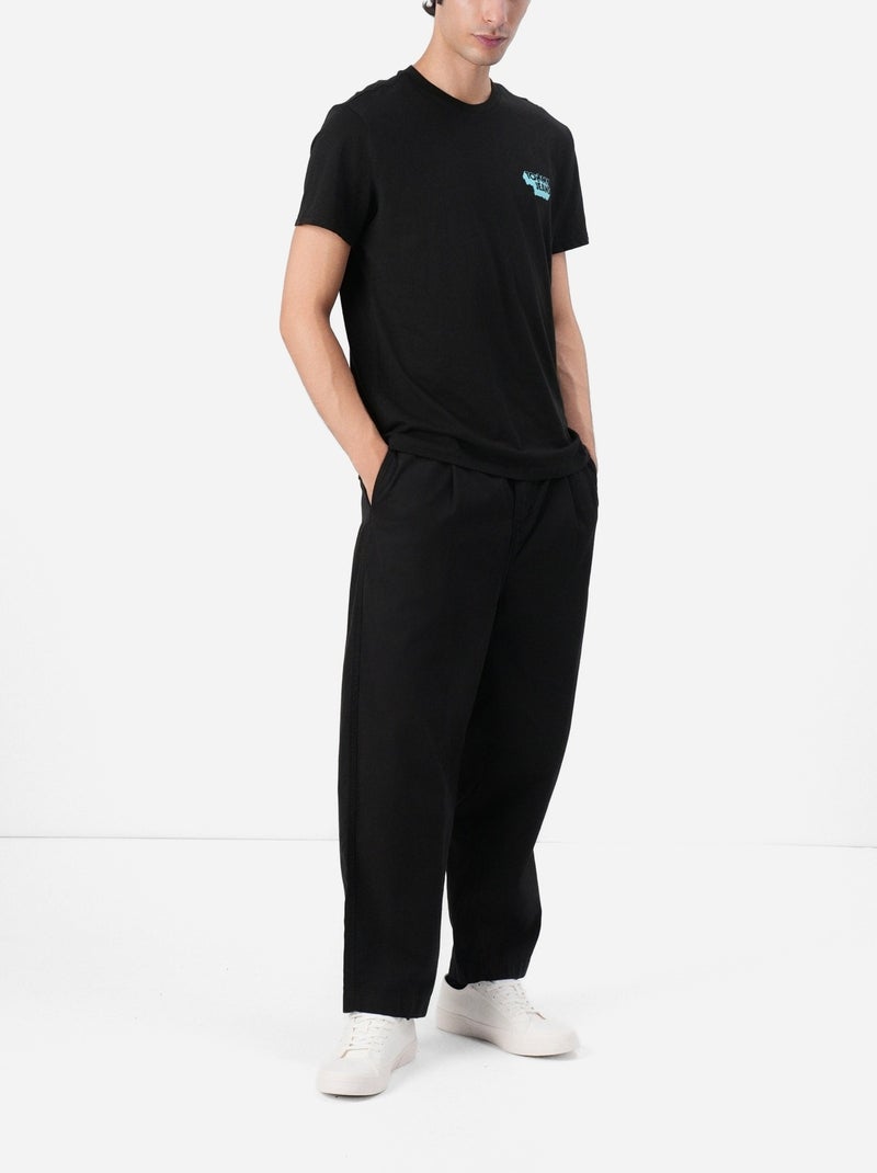T-shirt Tjm slim stack logo tee - Tommy jeans Zwart - Kiabi