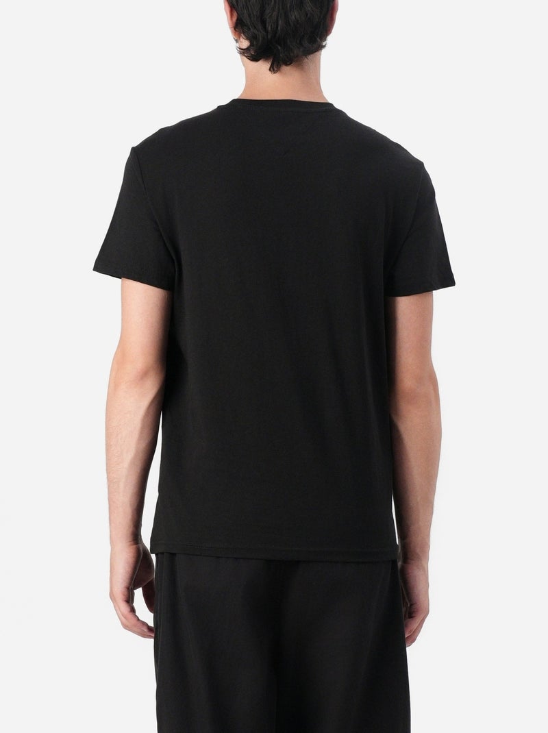 T-shirt Tjm slim stack logo tee - Tommy jeans Zwart - Kiabi