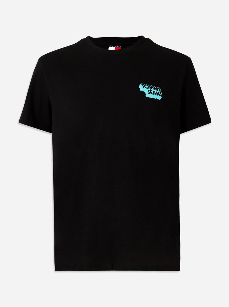 T-shirt Tjm slim stack logo tee - Tommy jeans Zwart - Kiabi