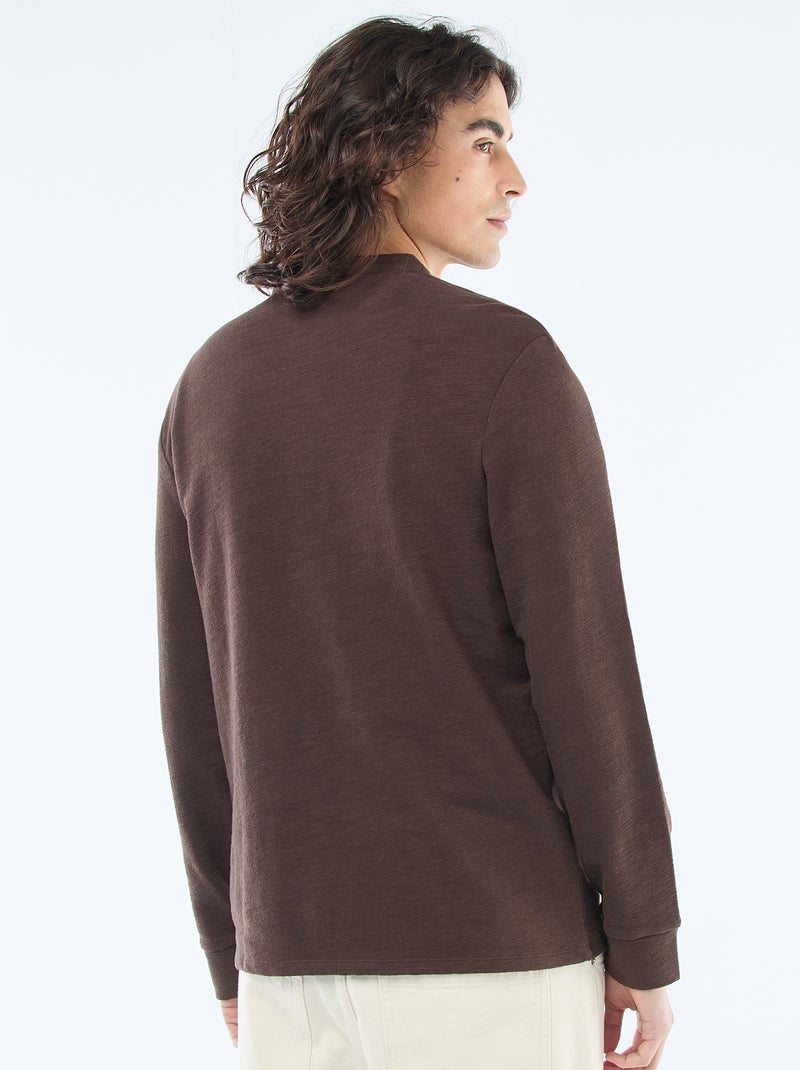 T-shirt tuniek regular fit Bruin - Kiabi