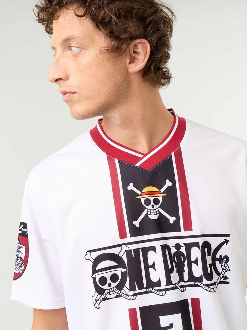 T-shirt type sport 'One Piece' 'Luffy' à manches courtes Blanc - Kiabi
