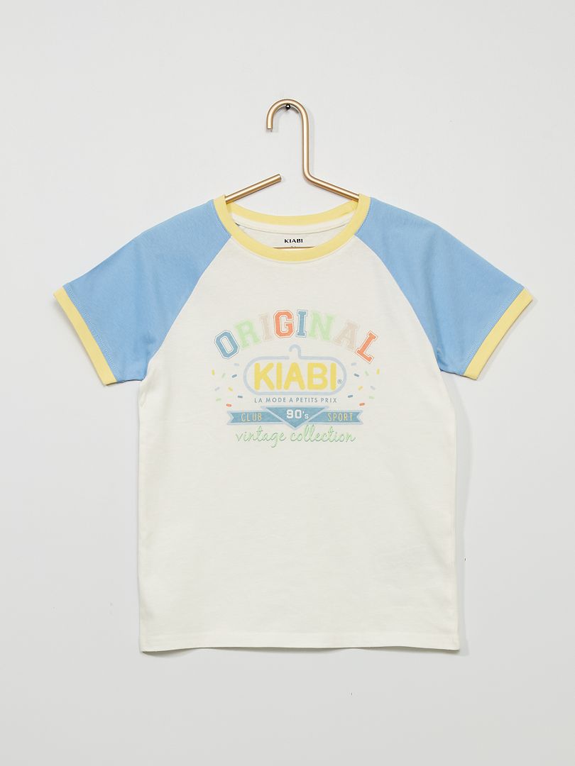 T-shirt uit de Vintage collectie van Kiabi WIT - Kiabi