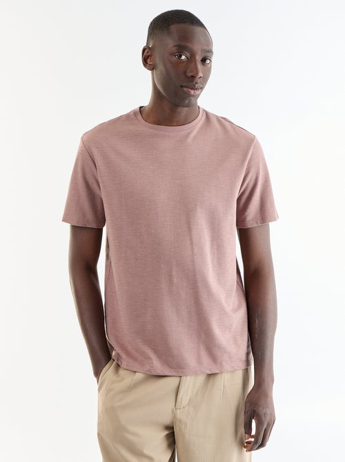 T-shirt uni à col rond homme - Kiabi
