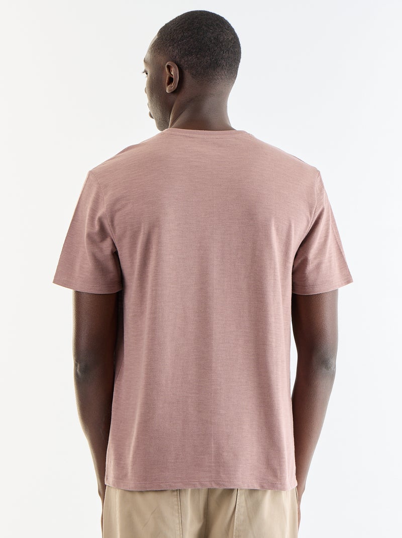 T-shirt uni à col rond homme Violet - Kiabi