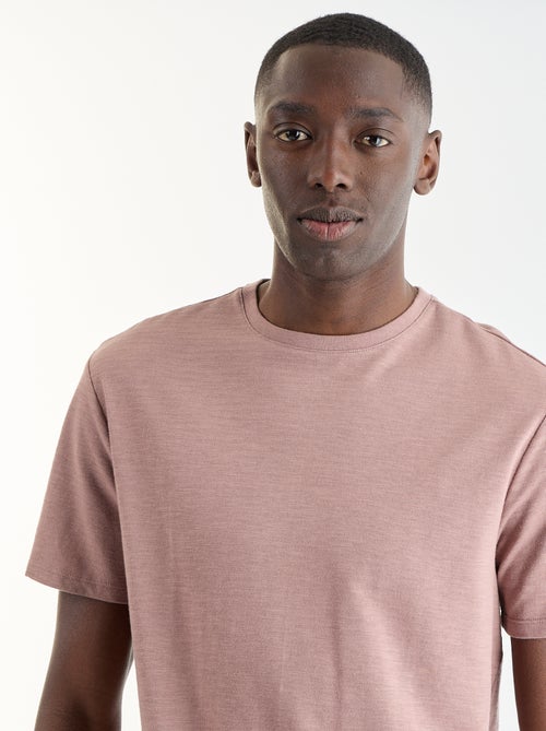T-shirt uni à col rond homme - Kiabi