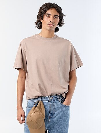 T-shirt homme uni à col rond