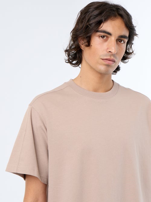 T-shirt uni à col rond pour homme - Kiabi