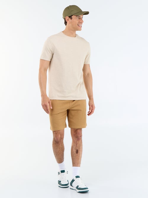 T-shirt uni à col rond pour homme - Kiabi
