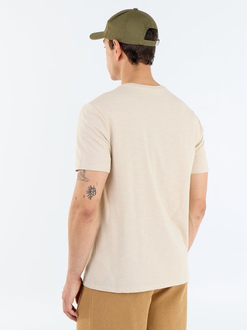 T-shirt uni à col rond pour homme - Kiabi