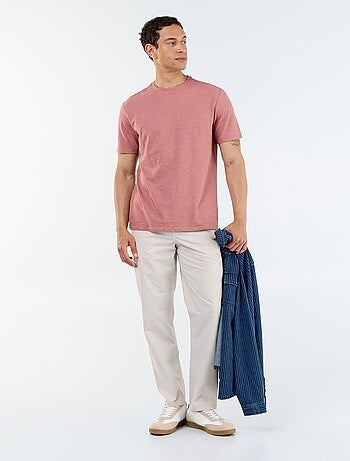 T-shirt uni à col rond homme