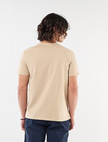 T-shirt uni à manches courtes avec broderie