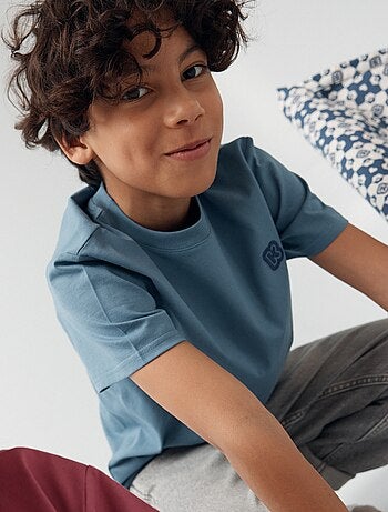 T-shirt uni à manches courtes enfant - Kiabi