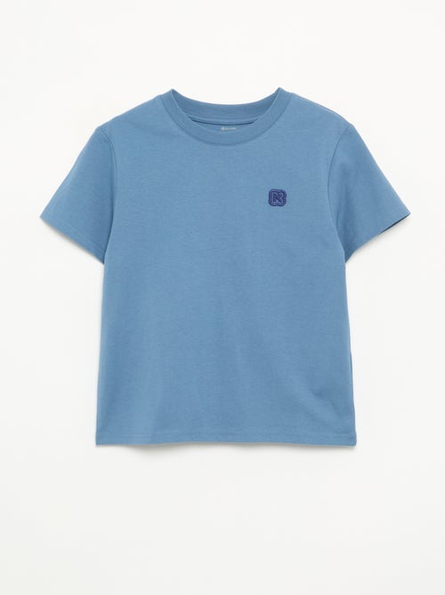 T-shirt uni à manches courtes enfant - Kiabi - Kiabi