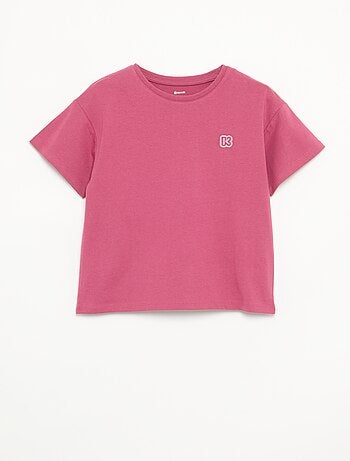 T-shirt uni à manches courtes enfant - Kiabi