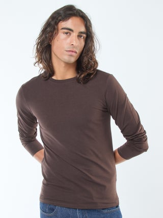 T-shirt uni à manches courtes et col rond