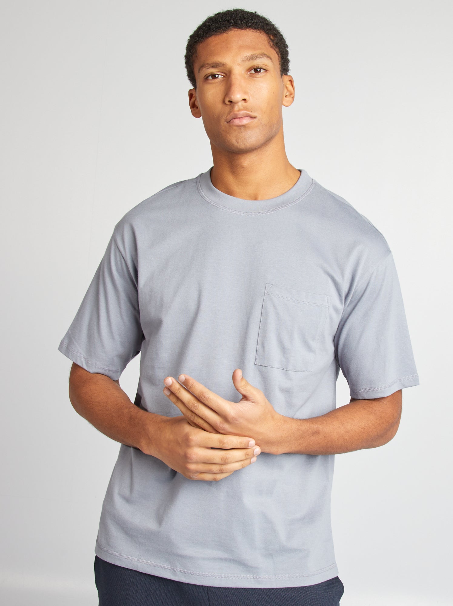 T shirt avec poche homme online