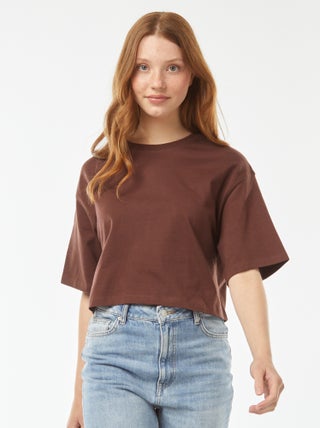 T-shirt uni coupe courte manches courtes