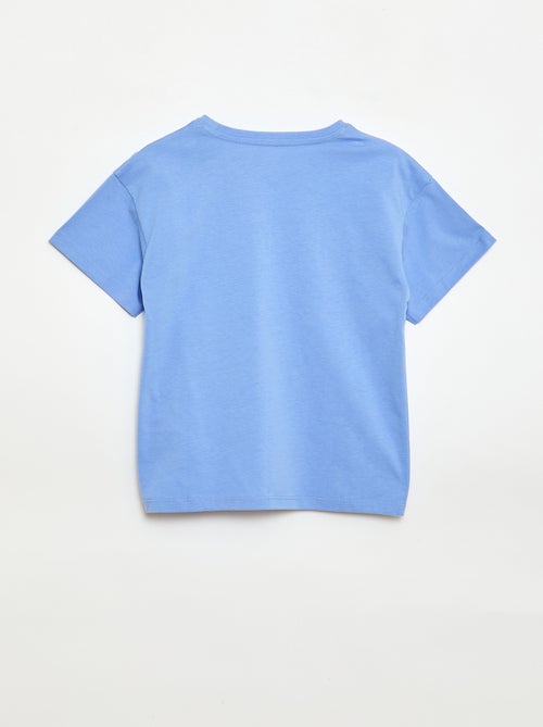 T-shirt uni 'Disney' 'Stitch' en coton - Kiabi
